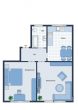 Schöne 2-Raum Wohnung mit Wohnküche und Balkon! - Grundriss